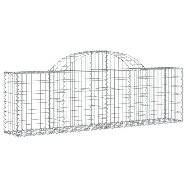 vidaXL Gabion Basket Set of 6 Silver Galvanized iron Durable