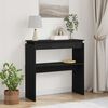 vidaXL Console Table Black Oak 31.50 x 11.81 x 31.50 in