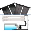 vidaXL Solar Pool Heater Set of 2 Black Polyethylene 244.1 x 29.5 in