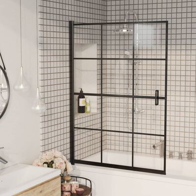 vidaXL Shower Enclosure ESG 39.4"x55.1" Black