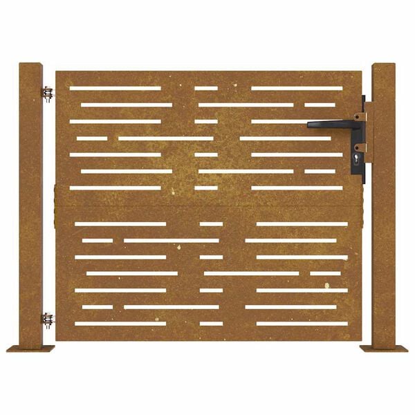 vidaXL Garden Gate 39.4x29.5" Corten Steel Square Design