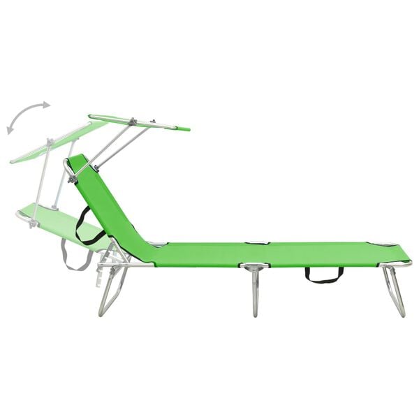 vidaXL Sun Lounger Green