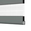 vidaXL Zebra Blind Dark grey 100% polyester, aluminum top rail