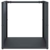 vidaXL Firewood Rack Anthracite 15.7x15.7x15.7" Cold-rolled steel