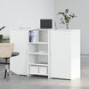 vidaXL Reception Desk White Engineered wood Large Reception Desk