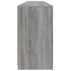 vidaXL Sideboard Grey Sonoma Engineered wood, Glass Large Sideboard