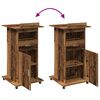 vidaXL Podium Old Wood 21.65 x 21.65 x 42.13 in Engineered Wood