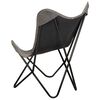 vidaXL Butterfly Chair Anthracite Canvas and Powder-Coated Steel Standard