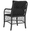 vidaXL Patio Chair Set of 2 Black