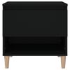 vidaXL Bedside Table Set of 2 Black Engineered wood, solid eucalyptus wood