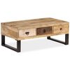 vidaXL Coffee Table Natural Wood Solid Mango Wood Medium Coffee Table