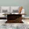 vidaXL Coffee Table Smoked Oak Engineered Wood 40.2 x 21.9 x 15.7 in