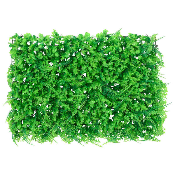 vidaXL Artificial Fern Leaf Fence Set of 6 Green PE (Polyethylene)