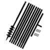 vidaXL Ground Drill Handle 3.94" with Extension Tube 29'6" Steel