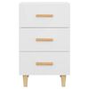 vidaXL Bedside Cabinet White Engineered wood Regular Bedside Cabinet