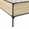 vidaXL Bed Frame Sonoma Oak Engineered Wood, Steel Double Modern