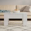 vidaXL Coffee Table High gloss white Engineered wood Medium