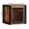vidaXL Bedside Cabinet Set of 2 Mixed Colors Solid reclaimed wood Small
