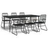 vidaXL Garden Dining Set Black