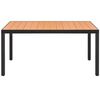 vidaXL Garden Dining Table Brown Aluminum 59.1 in x 35.4 in Durable