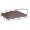 vidaXL Gazebo Top Cover 9.1 oz/yd² 9.8'x13.1' Taupe