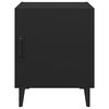 vidaXL Bedside Cabinet Set of 2 Black Engineered wood, Metal Standard