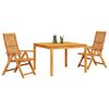 vidaXL Garden Dining Set 3 pcs Brown Solid Acacia Wood