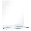 vidaXL Wall Mirror Transparent Tempered Glass 7.9 x 15.7 in Mirror