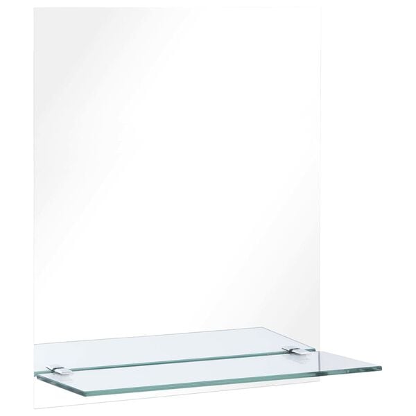 vidaXL Wall Mirror Transparent Tempered Glass 7.9 x 15.7 in Mirror