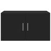 vidaXL Wall Cabinet Black Engineered Wood Medium Wall Cabinet