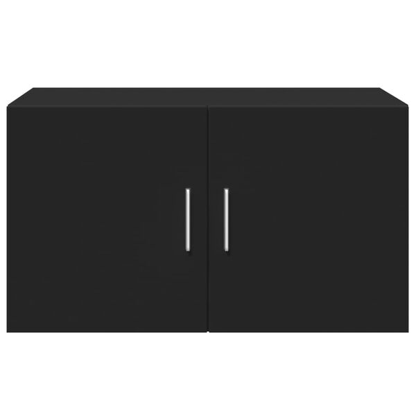 vidaXL Wall Cabinet Black Engineered Wood Medium Wall Cabinet