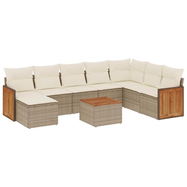 vidaXL Garden Sofa Set Beige