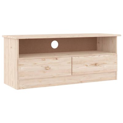 vidaXL TV Stand with Drawers ALTA 39.4"x13.8"x16.1" Solid Wood Pine