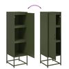 vidaXL Highboard Olive Green Steel Cabinet Rectangular Industrial