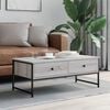 vidaXL Coffee Table Gray sonoma Engineered wood, Metal Medium