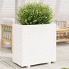 vidaXL Garden Planter White Solid pine wood Medium Planters