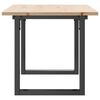 vidaXL Coffee Table O-Frame 35.4"x15.7"x17.7" Solid Wood Pine and Steel