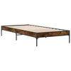 vidaXL Bed Frame Smoked Oak Engineered wood Twin Durable