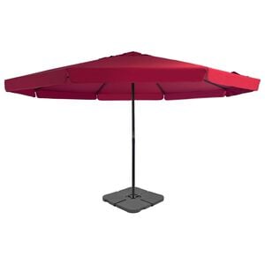 vidaXL Garden Parasol Red Aluminum, Steel, Plastic Large