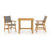 vidaXL Garden Dining Set Brown Solid Acacia Wood Medium Durable