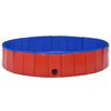 vidaXL Dog Swimming Pool Red PVC 63 x 11.8 in Foldable