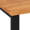 vidaXL Desk Natural teak, Black Solid teak wood Medium Desk