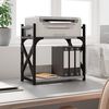 vidaXL Printer Stand 2-Tier Gray Sonoma 15.7"x7.9"x15.7" Engineered Wood
