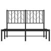 vidaXL Bed Frame Black Powder-coated Steel Full Bed Frame Rectangular