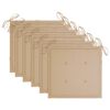 vidaXL Garden Chair Set of 6 Beige Solid Acacia Wood Medium Foldable