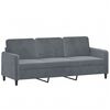 vidaXL Sofa Set Dark Grey Velvet (100% polyester), metal, plywood Large
