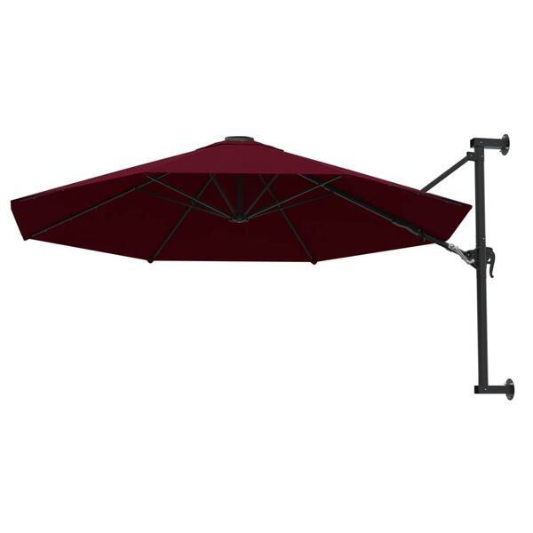 vidaXL Garden Parasol Burgundy Polyester, Metal 118.1 in diameter