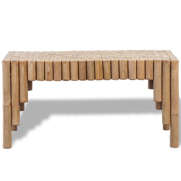 vidaXL Coffee Table Genuine bamboo color High-quality bamboo Small