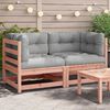 vidaXL Garden Sofa Grey Solid Douglas wood Regular Modular Garden Sofa
