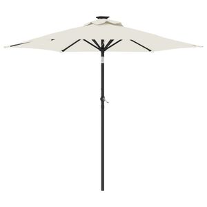 vidaXL Garden Parasol White Fabric (100% polyester), steel Large